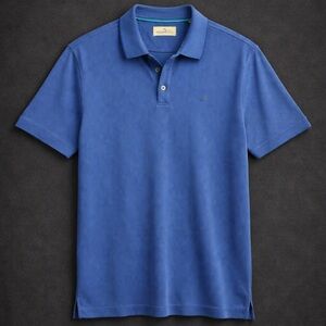 Tommy Bahama Polo Shirt XL Blue Textured IslandZone Stretch Golf Casual